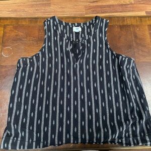Old Navy Black and White Striped Tank Top